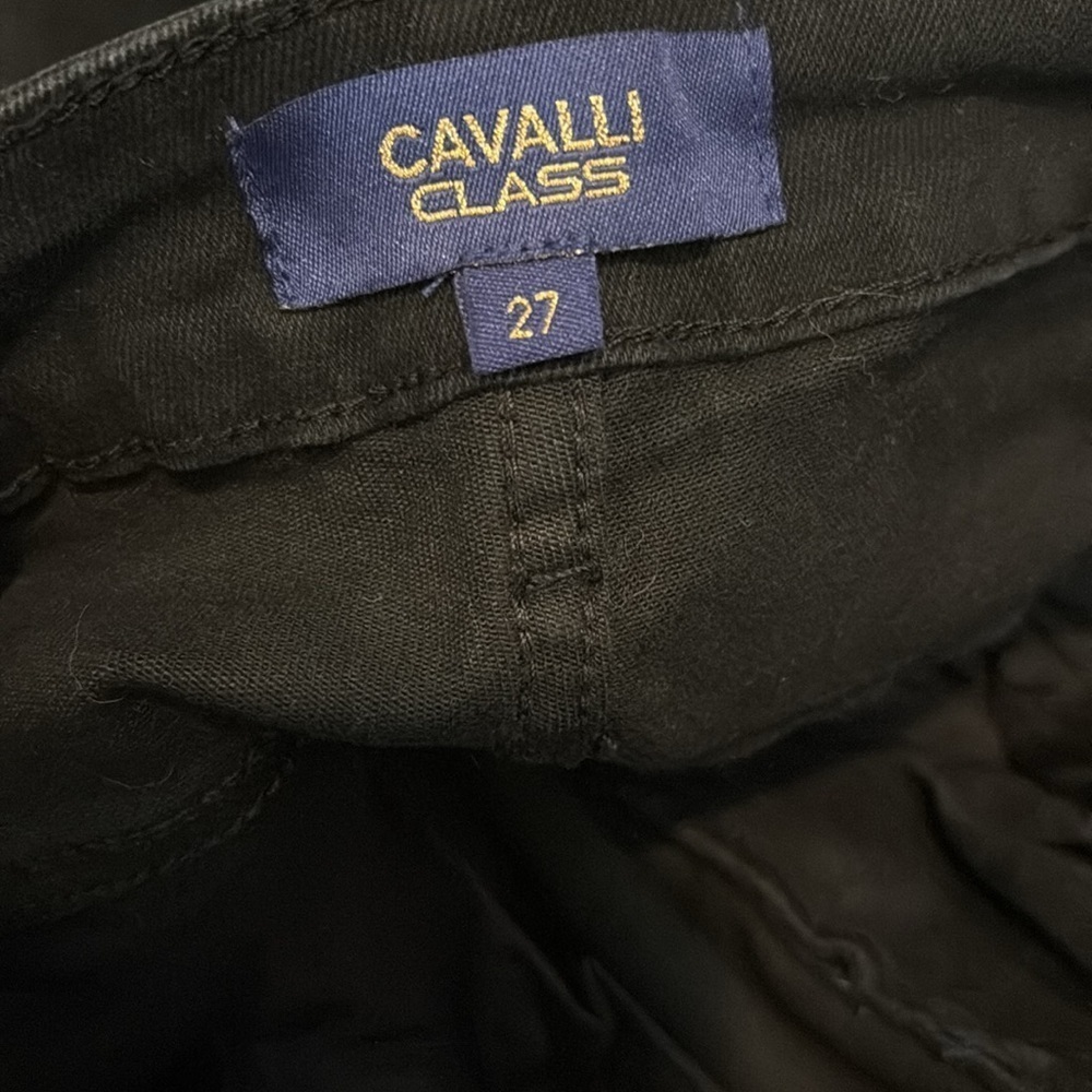 Cavalli Class Black High Rise Flare Jeans - Picture 8 of 11
